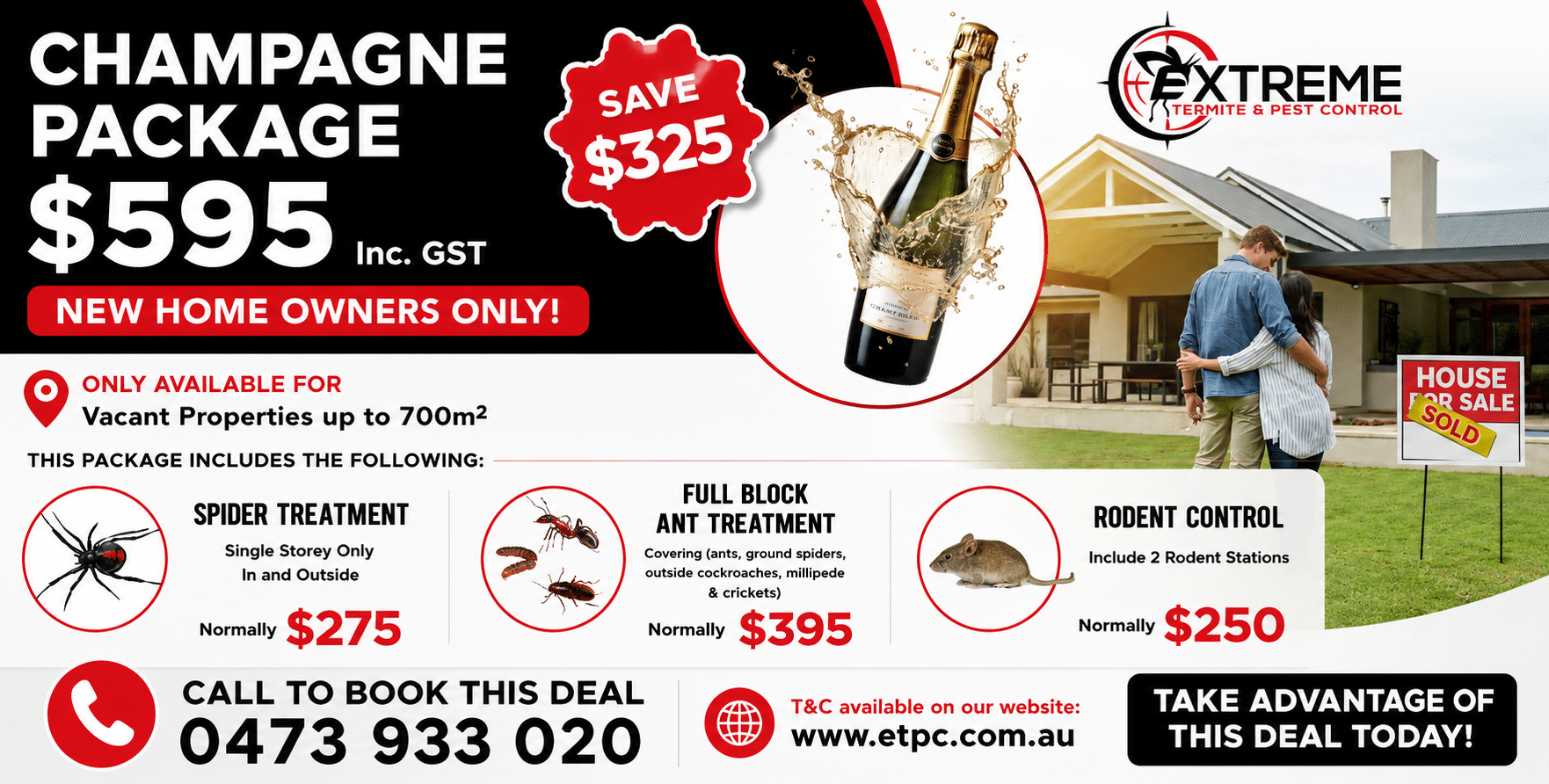 New home owners pest control package extreme termite and pest control